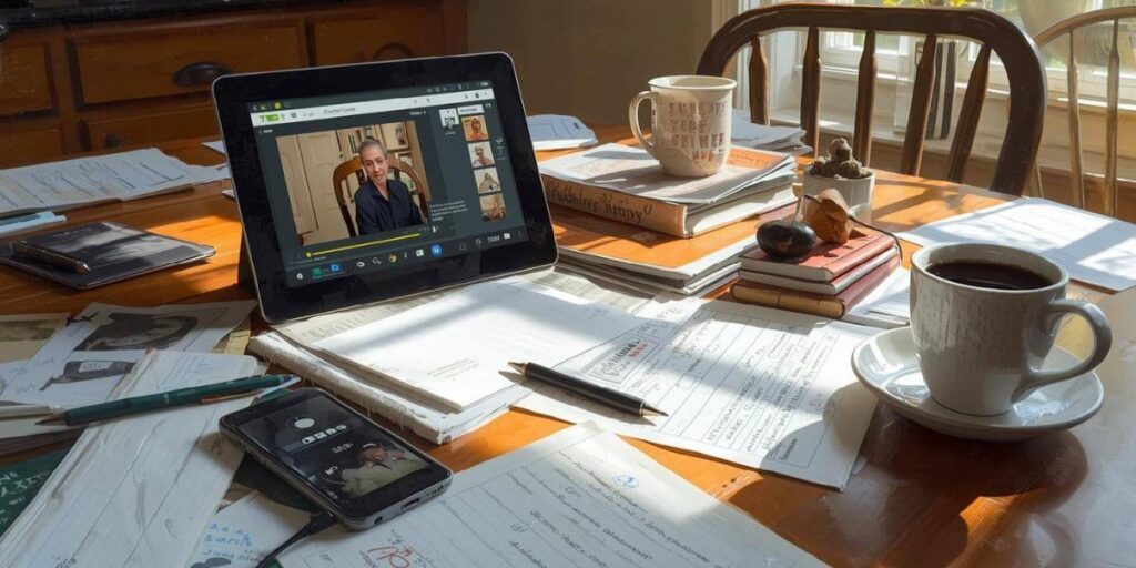 Various formats of digital postpartum support including video, audio, checklists and written guides